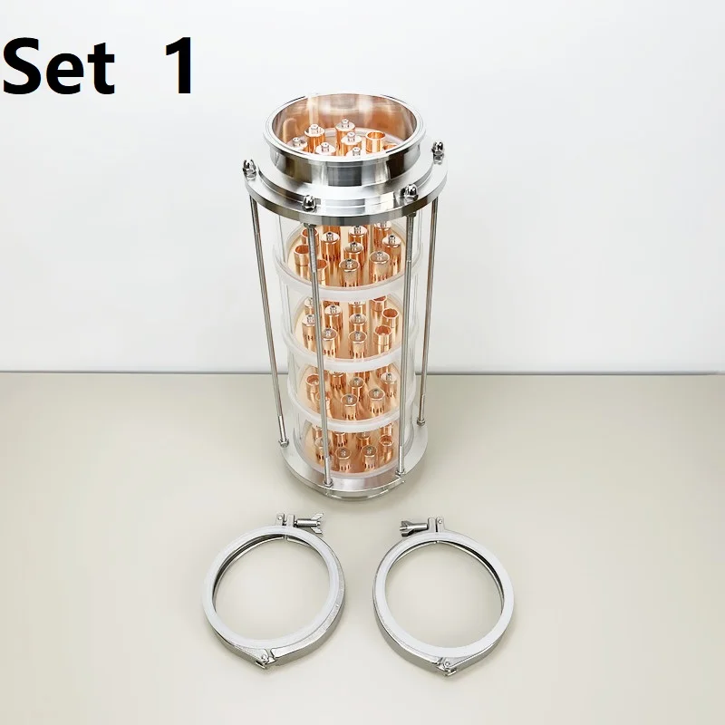 Imagem -02 - Conjuntos de Coluna de Lente de Destilação para Home Brewing Destilação Home Brewing Tri-clamp Sight Glass Union Ss304 164 mm 165 mm Pcs