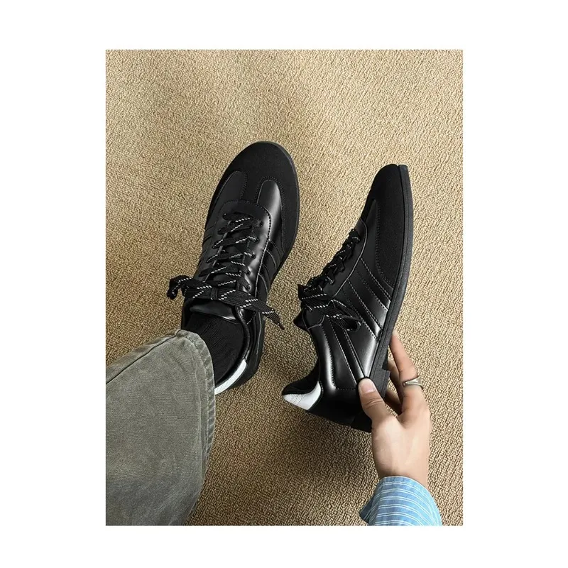 

Классические немецкие тренировочные туфли в стиле ретро, легкая повседневная мужская обувь с низким вырезом для поездок на работу, дышащая микрофибра, улучшенная резина S