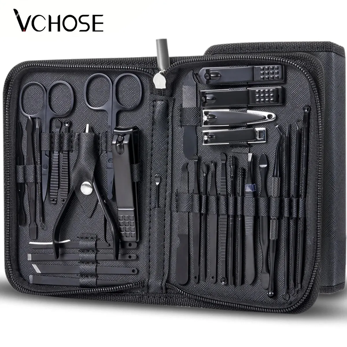 32pcs Manicure Tool Set, Cuticle Nippers And Cutter Kit, Professional Pedicure Kit, Nail Art Tools, Stainless Steel Grooming Kit