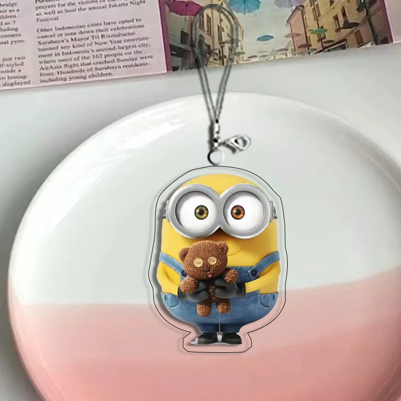 Nuovo Cattivissimo Me Minions Anime Periferico Bob Simpatico cartone animato Catena per cellulare Creativo Kawaii Borsa Ciondolo Cordino Regalo di gioielli