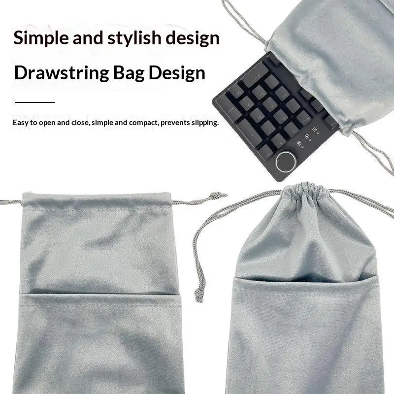 1pcs Fabric Storage Bags Keyboard Bags Drawstring Pocket Dustproof Handbag For Suitable For 68/87/108 Key Keyboards