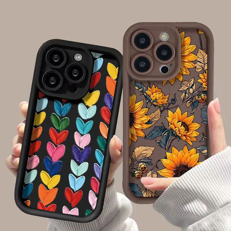 Soft Flower Phone Case For Samsung A56 5G A55 A36 A16 A15 A06 A05 A05s A25 A54 A35 A34 A53 A52s A14 A13 A12 A73 A33 A32 Cover