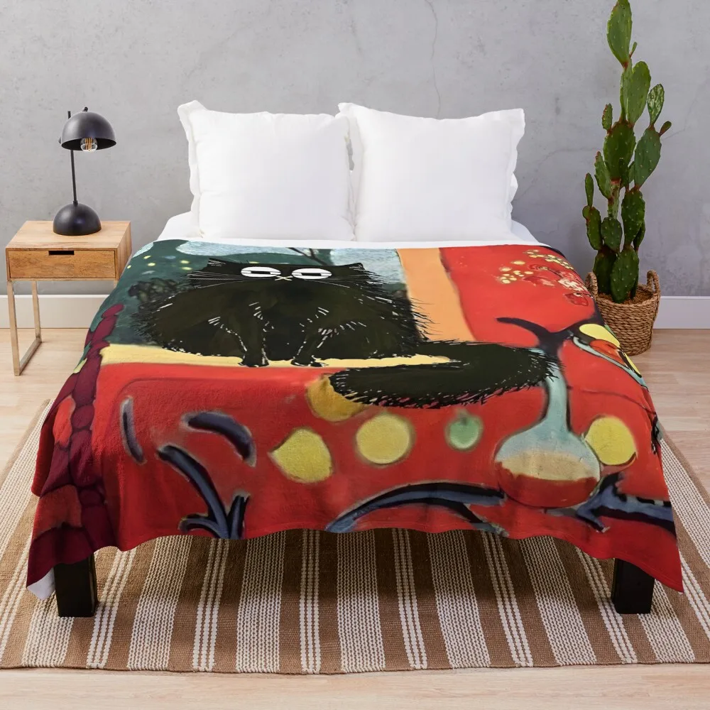 

Matisse The dessert harmony in red 1908 Throw Blanket Decoratives Cute Hairy Blankets