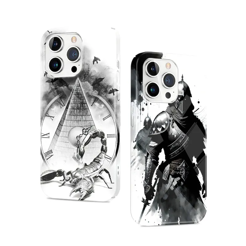 Warrior Katana Phone Case for iPhone 15 14 11 13 12 11 Pro Max MINI XR X XS 8 7 SE 2020 Plus BIG Hold Film Tough Fasion Cover