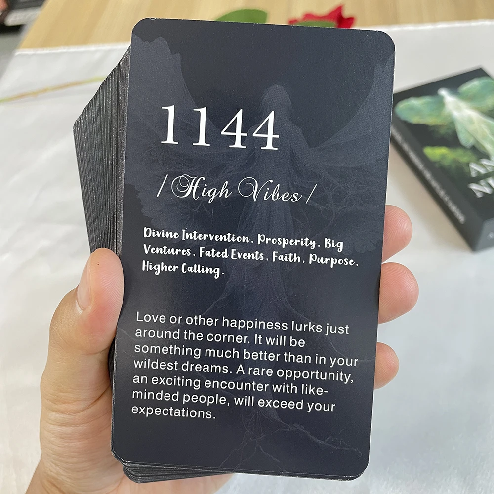 12x7cm Angle Number Oracle Cards in Box English Version Tarot Deck Keywords Divination Prophecy