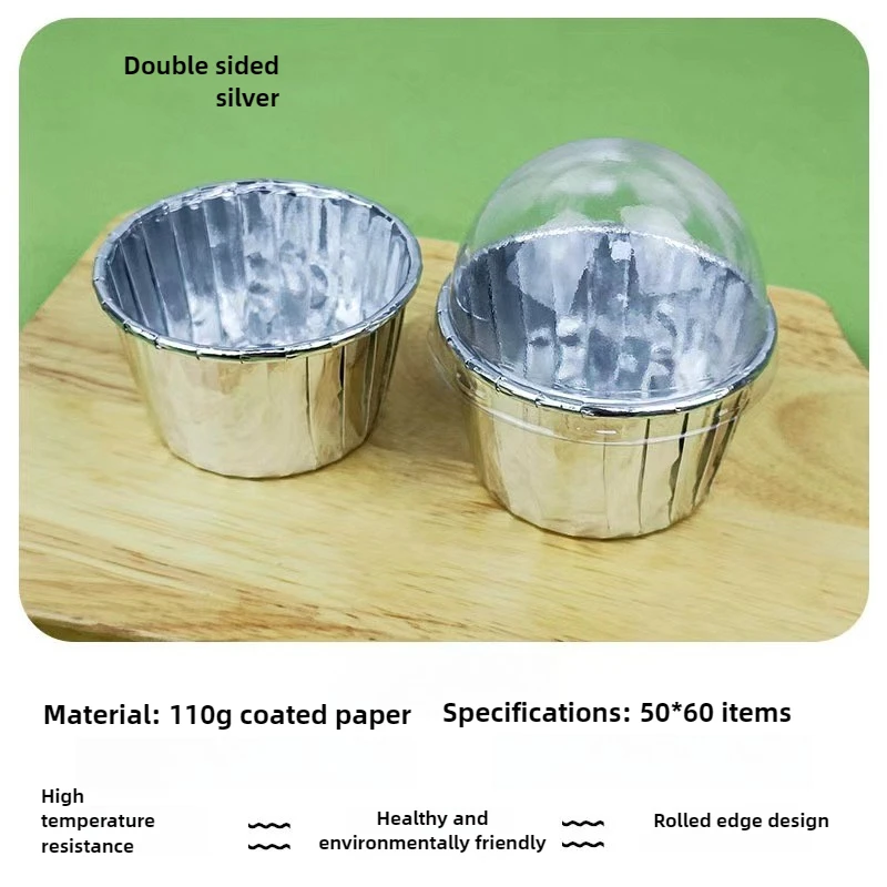 50 قطعة/حزمة فويلي دي أور أرجنت مافن كب كيك بطانة emballages de ganteaux tasse de cuisson plateau éتوي gâteau papier #5