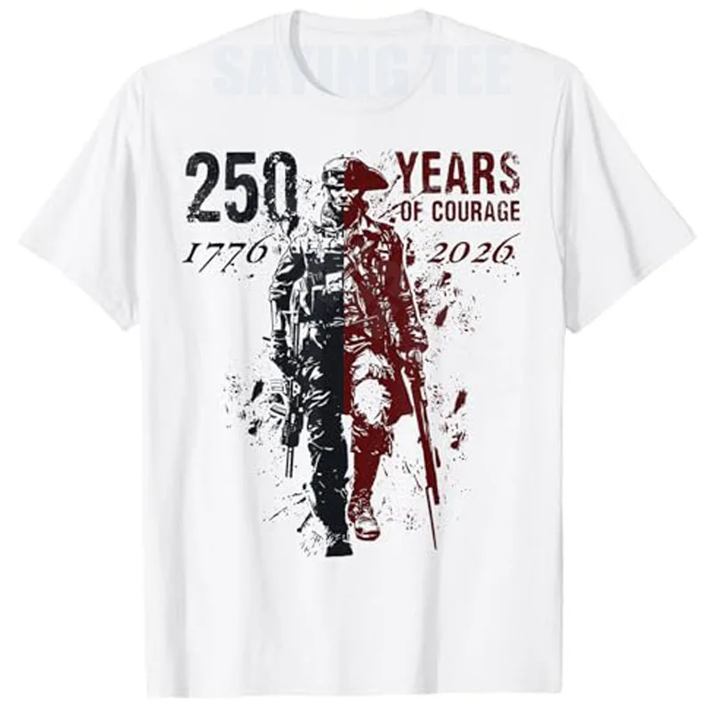250. Jahrestag 250 Jahre Amerikanisches USA Patriotisches 4. Juli T-Shirt Y2k Herrenmode Kleidung Grafik-T-Shirt Neuartiges Geschenk – Detail 8