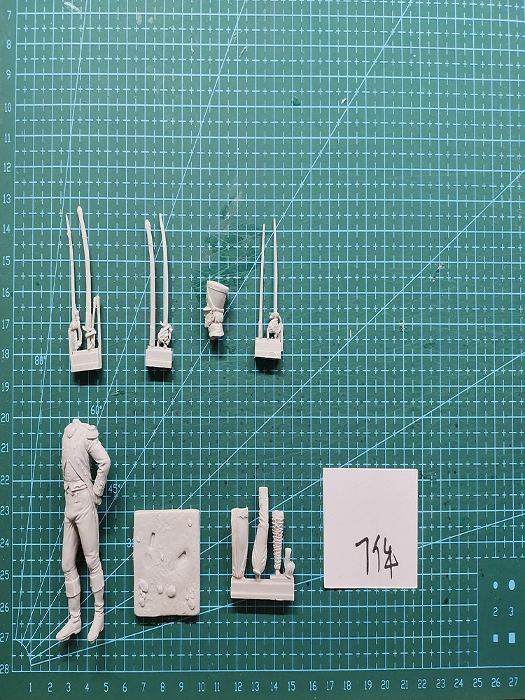 1/24 antico ufficiale cavaliere secolo stand soldato figura in resina kit modello soldato in miniatura non assemblato non verniciato