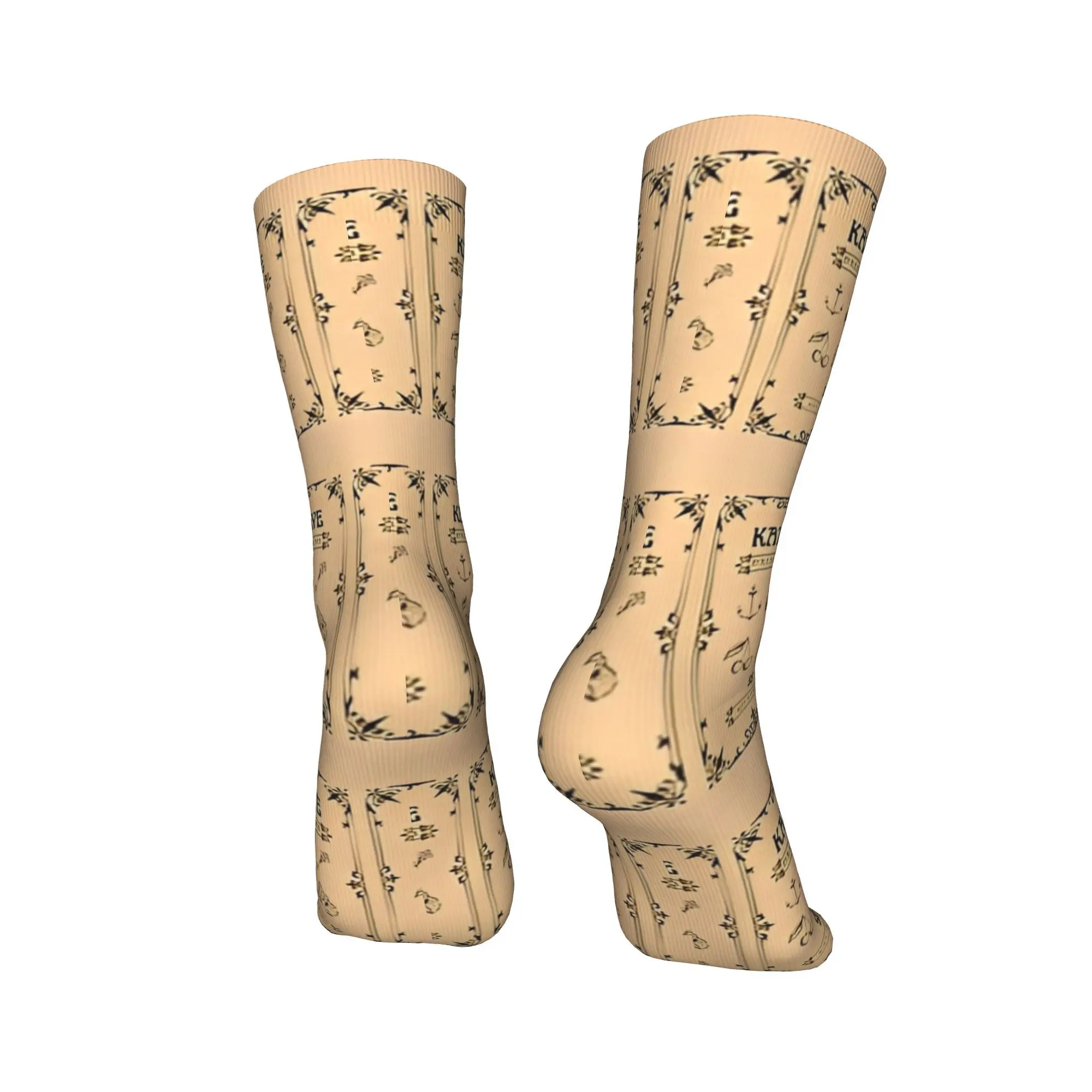 KATSEYE Gnarly Yoonchae ถุงน่องพิมพ์ถุงเท้าแปลกใหม่ฤดูใบไม้ร่วงถุงเท้ากันลื่นผู้ชายวิ่ง Soft Breathable ถุงเท้า