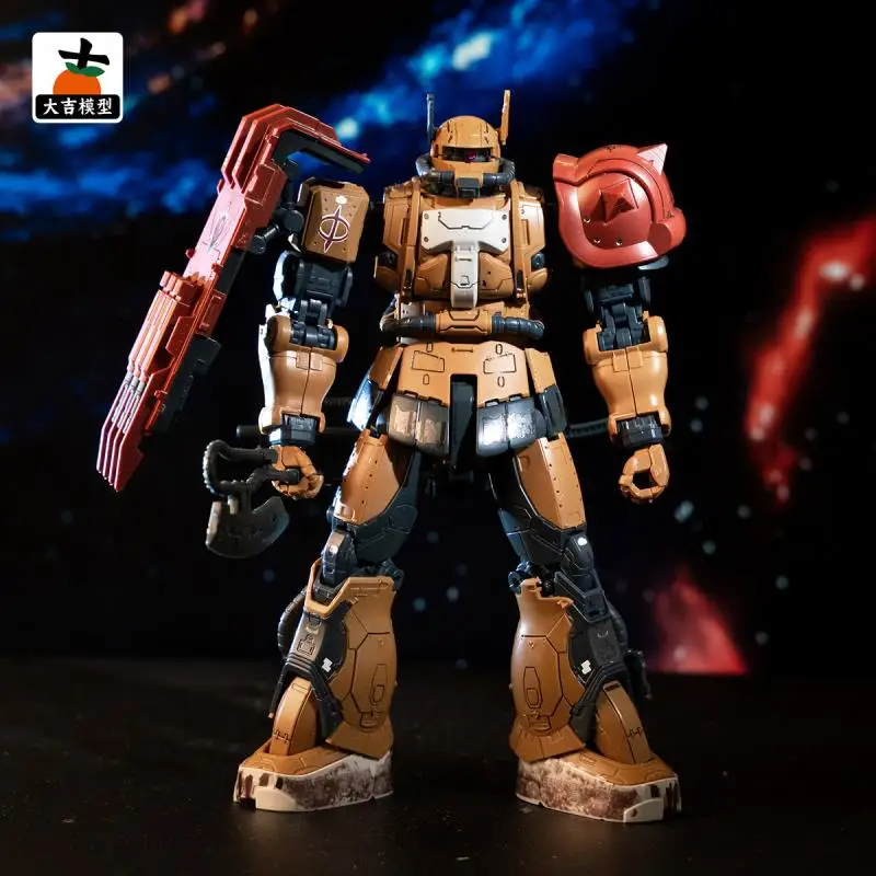 HG 1/144 RFV Zaku II Tipo Solari Requiem Versão Kit de Montagem Articulado Boneco de Ação Mecha Brinquedo de Plástico Presente Divertido