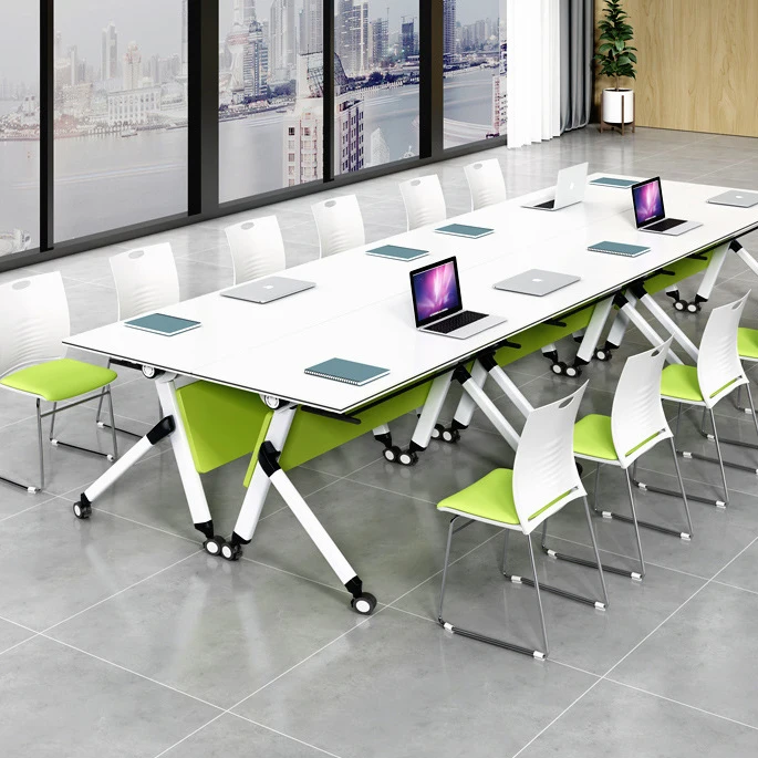 

Move Folding at Will Staff Desk Writing Desk Conference Table Home and Office Portable Does Not Take up Space with Wheels