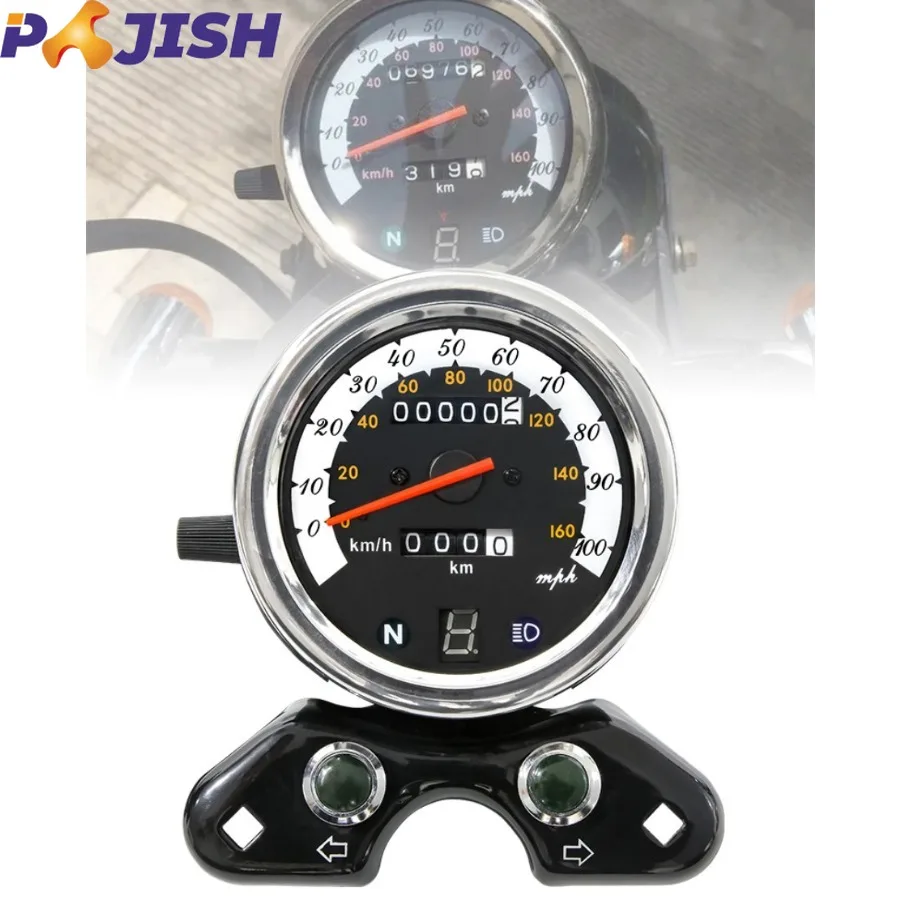 Motorcycle Accessories Speedometer Oil Gauge Tachometer Universal Instrument Cluster Turn Signal Light Indicator for GN CG125