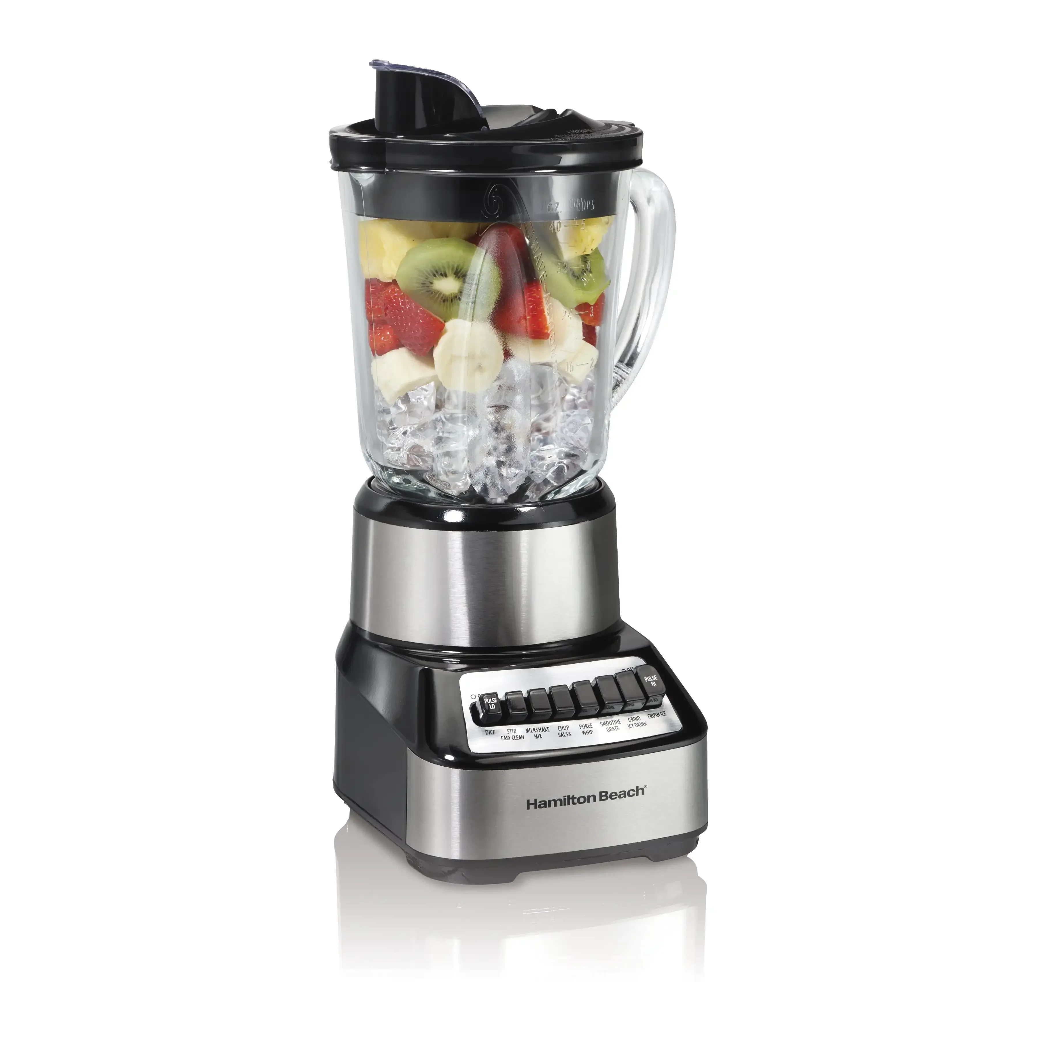 

Wave Crusher Multi-Function Blender with 40 oz. Glass Jar and 14 Functions, Stainless Steel, 5422