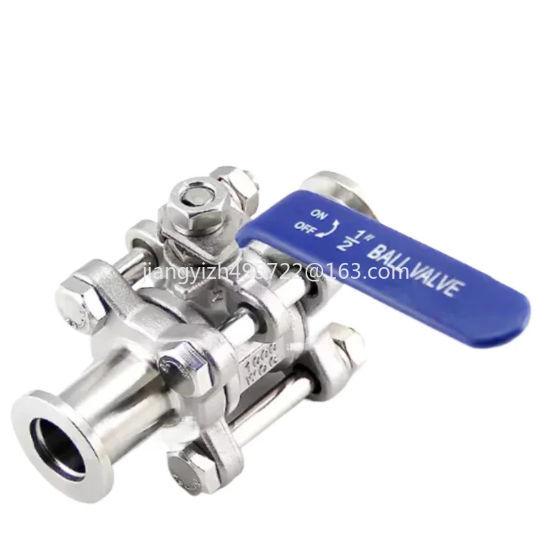 304 Stainless Steel KF10 16 25 40 50 Manual Ball Valve Quick Connect Valve ISO-KF Vacuum Flange Ball Valve