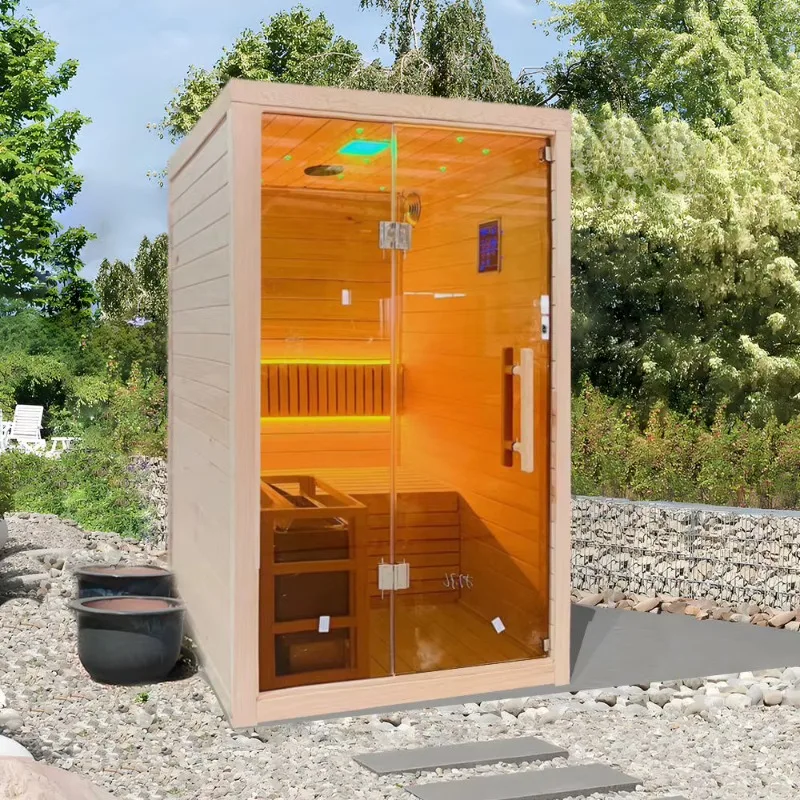 Customized 2-8 Person Outdoor Dry Sauna Gazebo with Optional Shower Hot Cold Tub Modular Combination for Backyard Leisure
