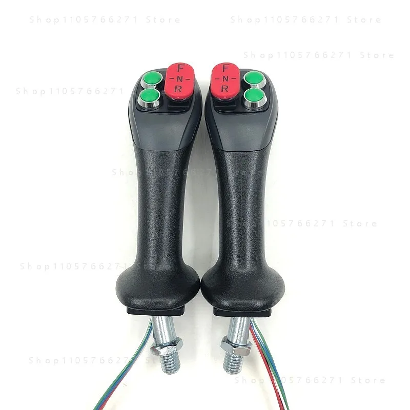 2-Button Joystick Handle with Rocker FNR Switch for Excavator Wheel Loader Forward Reverse Control Heavy Duty Replacement