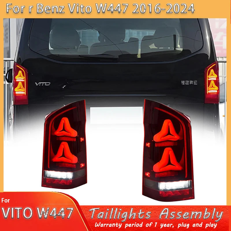 

Автомобильные фары для Benz Vito W447, задние фонари 2016-2025 V250 V260, светодиодный задний фонарь, динамический указатель поворота, автомобильные задние фонари в сборе