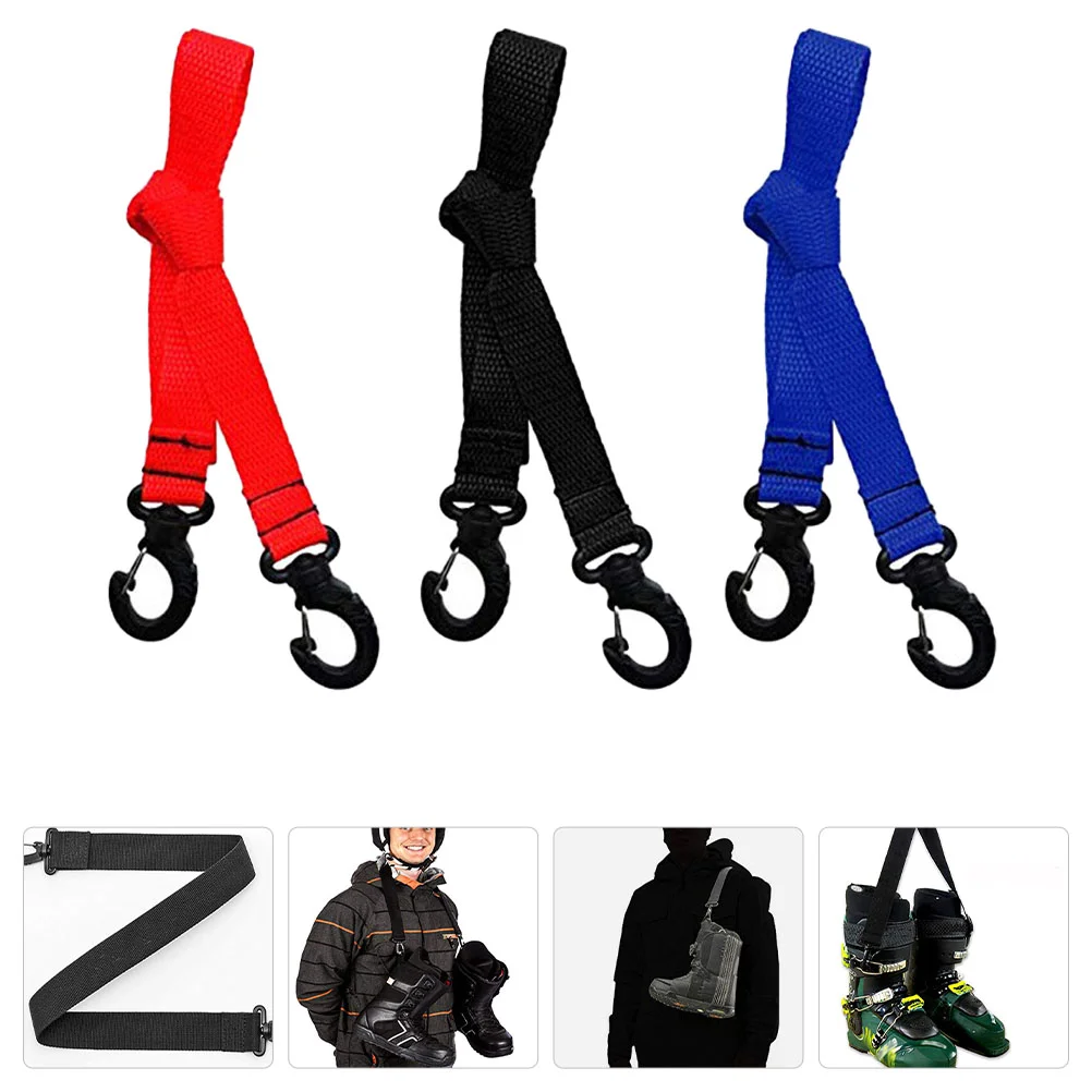 

3 Pcs Shoulder Strap Ski Shoe Bindings Skiing Accessories Snowboard Boot Carriers Nylon Accessory