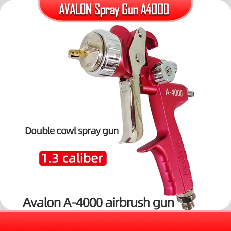 Avalon spray gun A4000 double cowl 1.3-caliber Nozzle car paint spray tool spray pneumatic manual repair original Taiwan