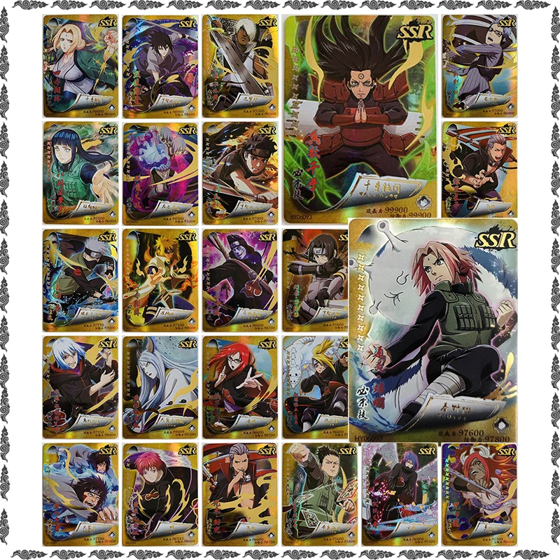 Tarjetas Coleccionables de Anime NARUTO, Personajes Raros como Tayuya, Tsunade, Konan, Hyuga Hinata, Nara Shikamaru, Kakashi, Itachi, SSR, Regalo de Cumpleaños