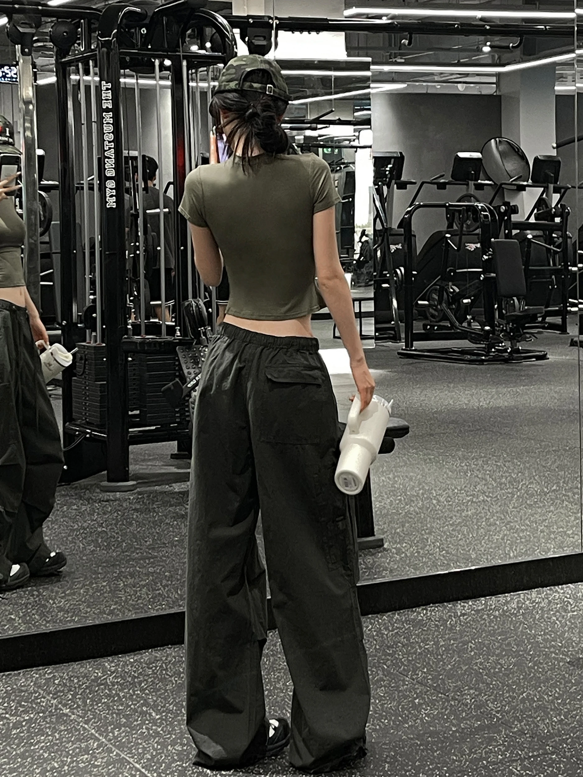 

Американские уличные тонкие рабочие брюки с завязками, женские свободные повседневные брюки для спортзала, с высокой талией, длинные, лето 2025