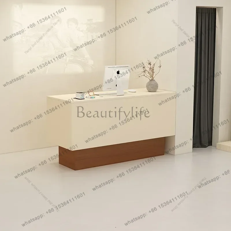 Factory Direct Sales Italian Minimalism Reception Desks Modern Simple Design Vestibule Outfit Shop Commercial Furniture Sportell