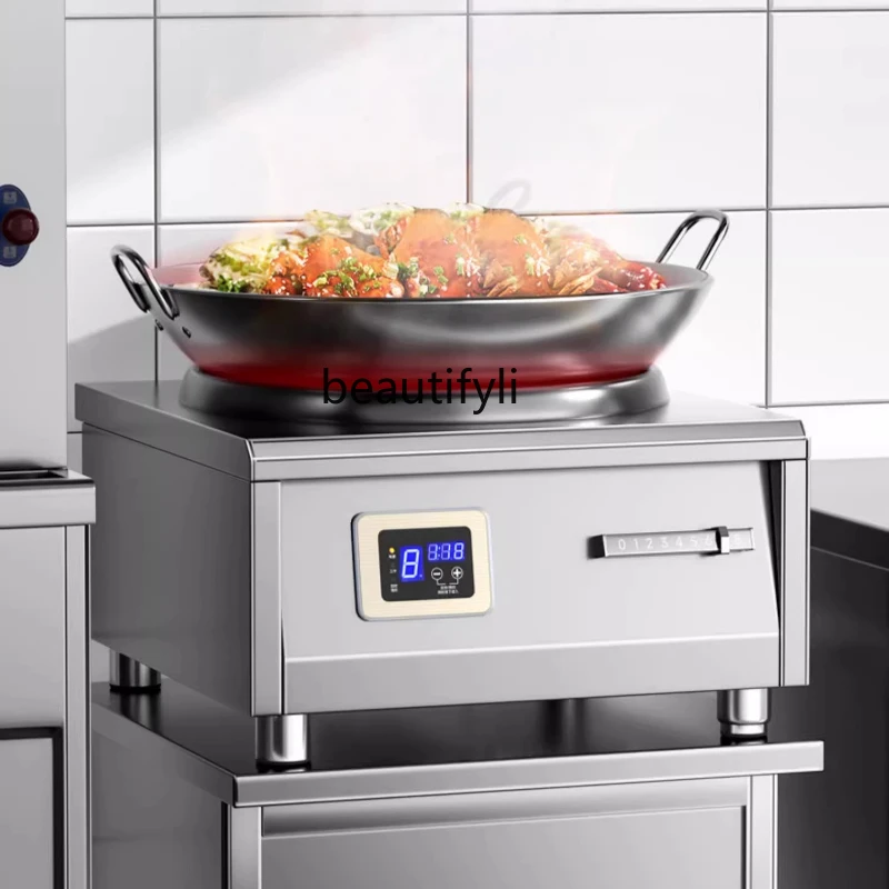 

Commercial Induction Cooker 8000W High Power Soup Boiler Flat Induction Stove Braising Water Cooking Soup Boiler