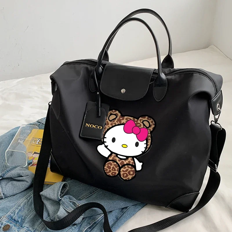 Hello Kitty Kuromi Ladies Travel Bag Large Capacity Women\'s Handbag Waterproof Fashion Gym Bag Luggage Bag Shoulderbag Gift