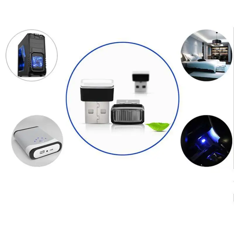 ไฟรถยนต์ขนาดเล็กแบบ USB พกพาอเนกประสงค์ไฟสร้างบรรยากาศแบบ USB DC 5V USB LED ไฟภายในรถสำหรับแป้นพิมพ์แล็ปท็อปกลางคืนบ้าน