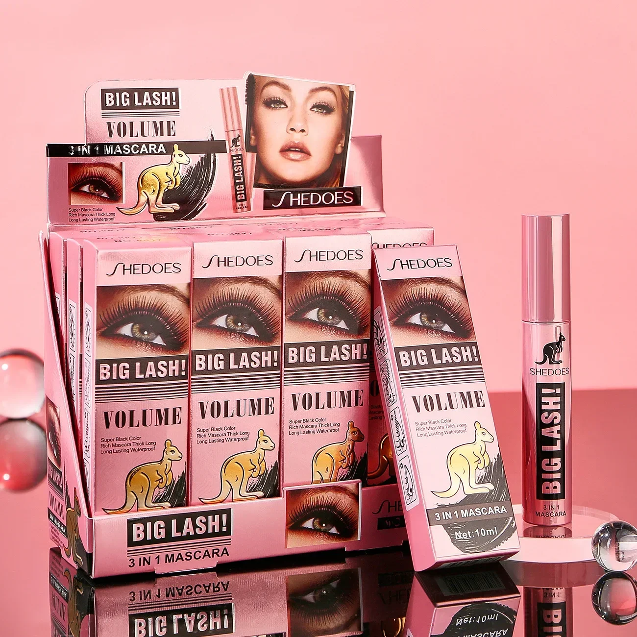 Shedoes Mascara imperméable Dense allongeant naturel bouclé noir Mascara hydrater durable pas de décoloration nouvelles offres spéciales Mascara 10 ml