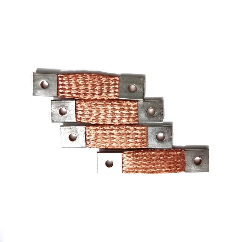 4pcs Copper Braided Bus Bar Flexible 73mm Hole Central Pitch Connector Clip Strap Contact M6 For LiFePO4 Lithium Battery Cells