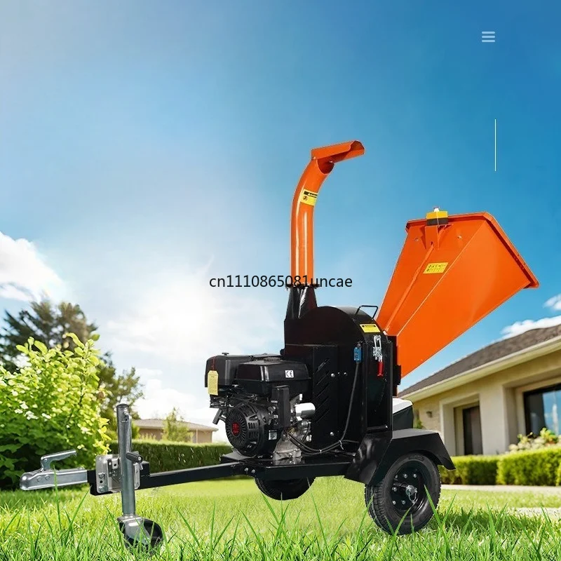 Mobile Wood Chipper Garden Tree Branch Leaf Shredder Multifunctional Landscape Crushing Machine