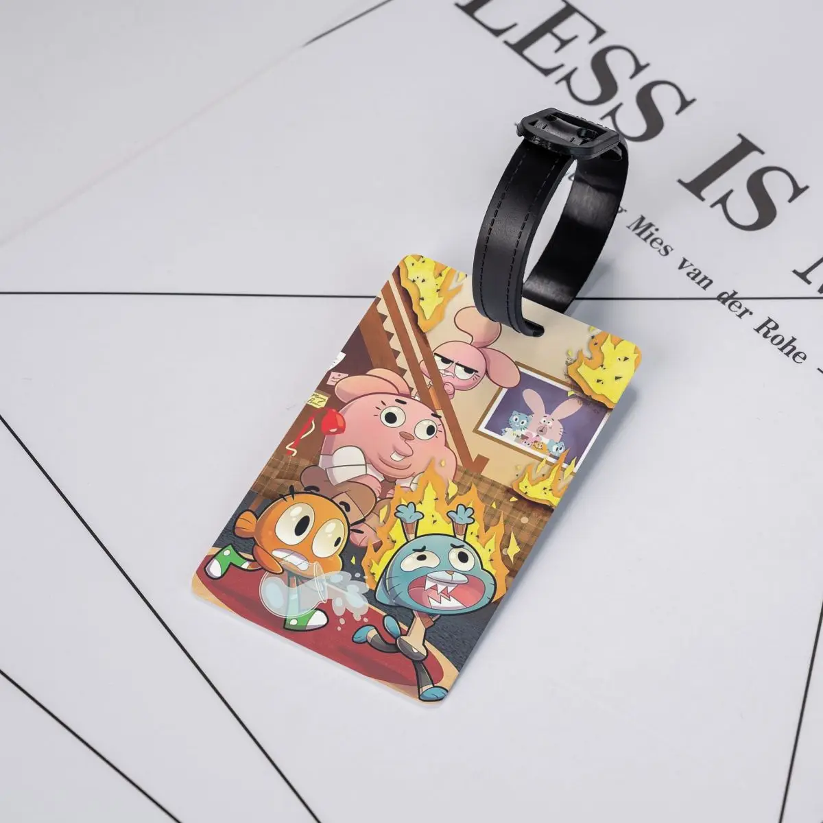 

Бирки для багажа с героями мультфильма «Удивительный мир Гамбалла», аксессуары для чемоданов, бирка для багажа, держатель для этикеток, идентификатор, имя, адрес