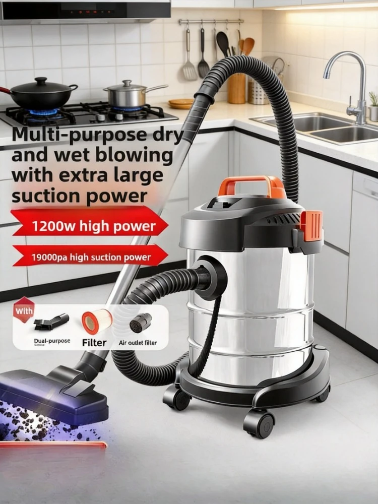 

Household High Power Vacuum Cleaner Large Suction Portable Wet Dry Blowing Vacuum Cleaner for Decoration Industry