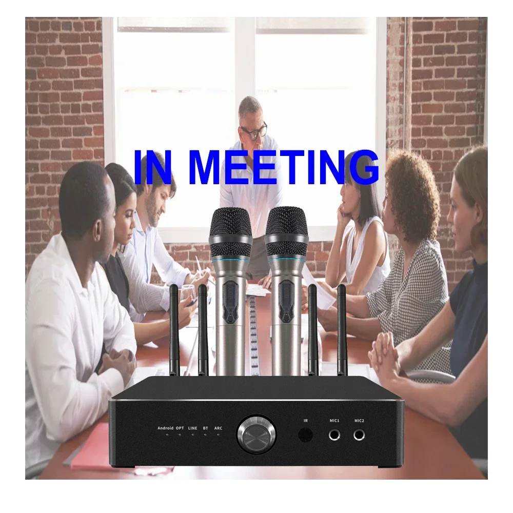 Amplifier Daya Digital Mixer Audio Bluetooth Optik Android Set Karaoke Kualitas Tinggi Rumah 600W Amplifier Mixer Input USB