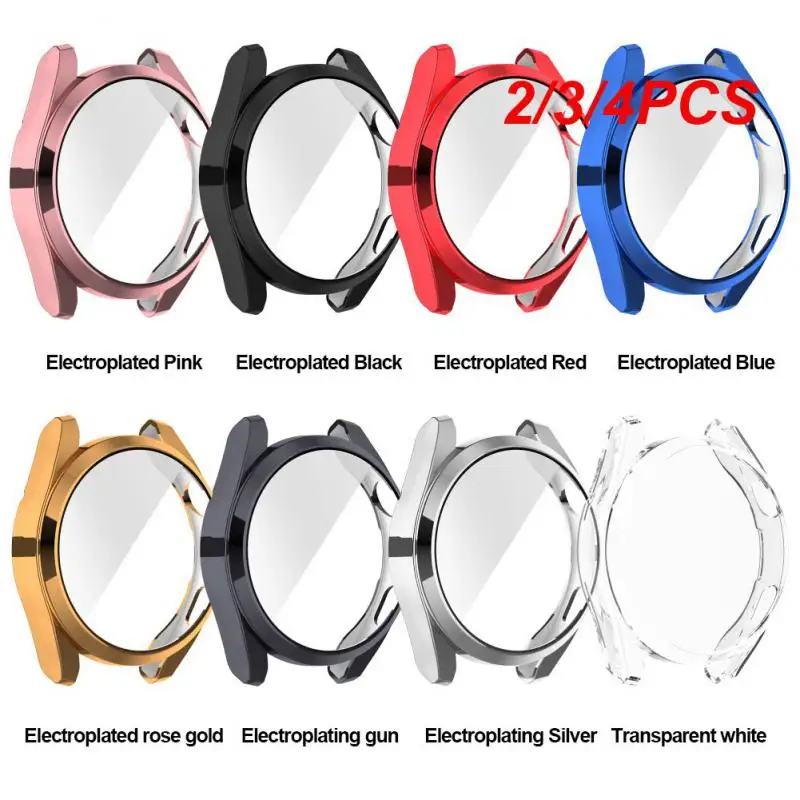 2/3/4PCS Glass Screen Ultra-thin For Watch3 Electroplated Tpu Soft Rubber Accessories Protective Shell