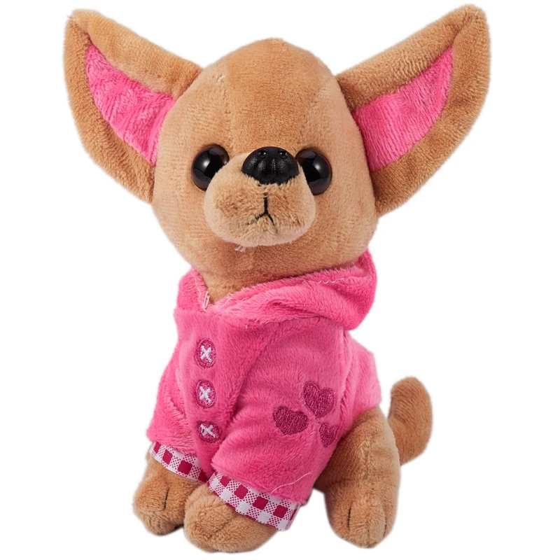 1Pcs 17Cm Chihuahua Puppy Kids Toy Kawaii Simulation Animal Doll Birthday Gift For Girls Children Cute Stuffed Dog Plush Toy