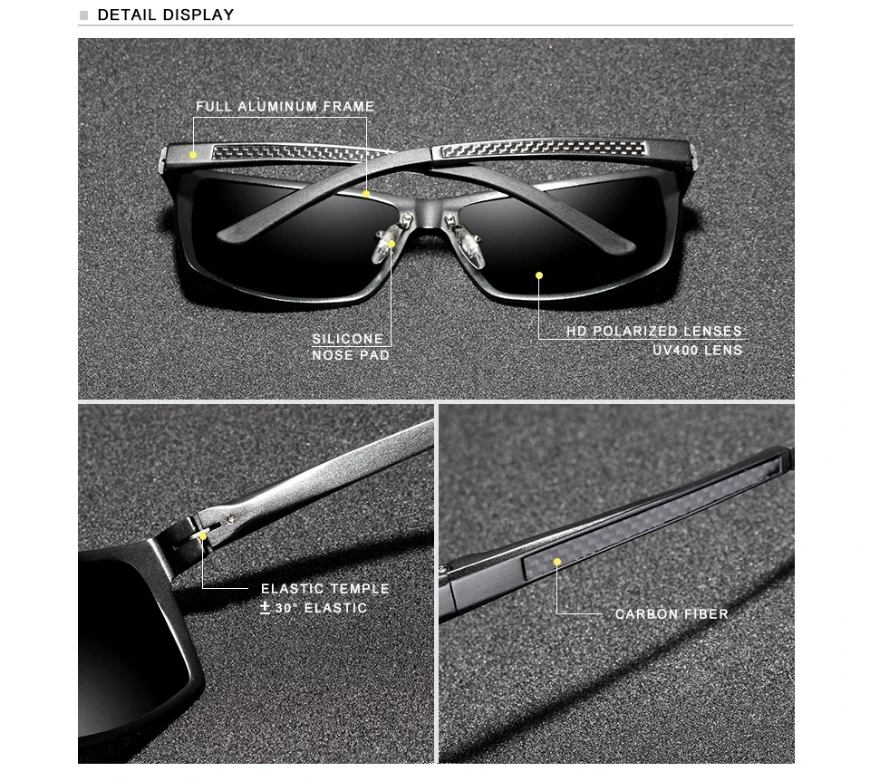 KINGSEVEN Aluminium Polarisierte Sonnenbrille Für Männer UV400 Schützen Anti-reflexion Gläser Männlich Fahren Radfahren Brillen Zubehör – Detail 1