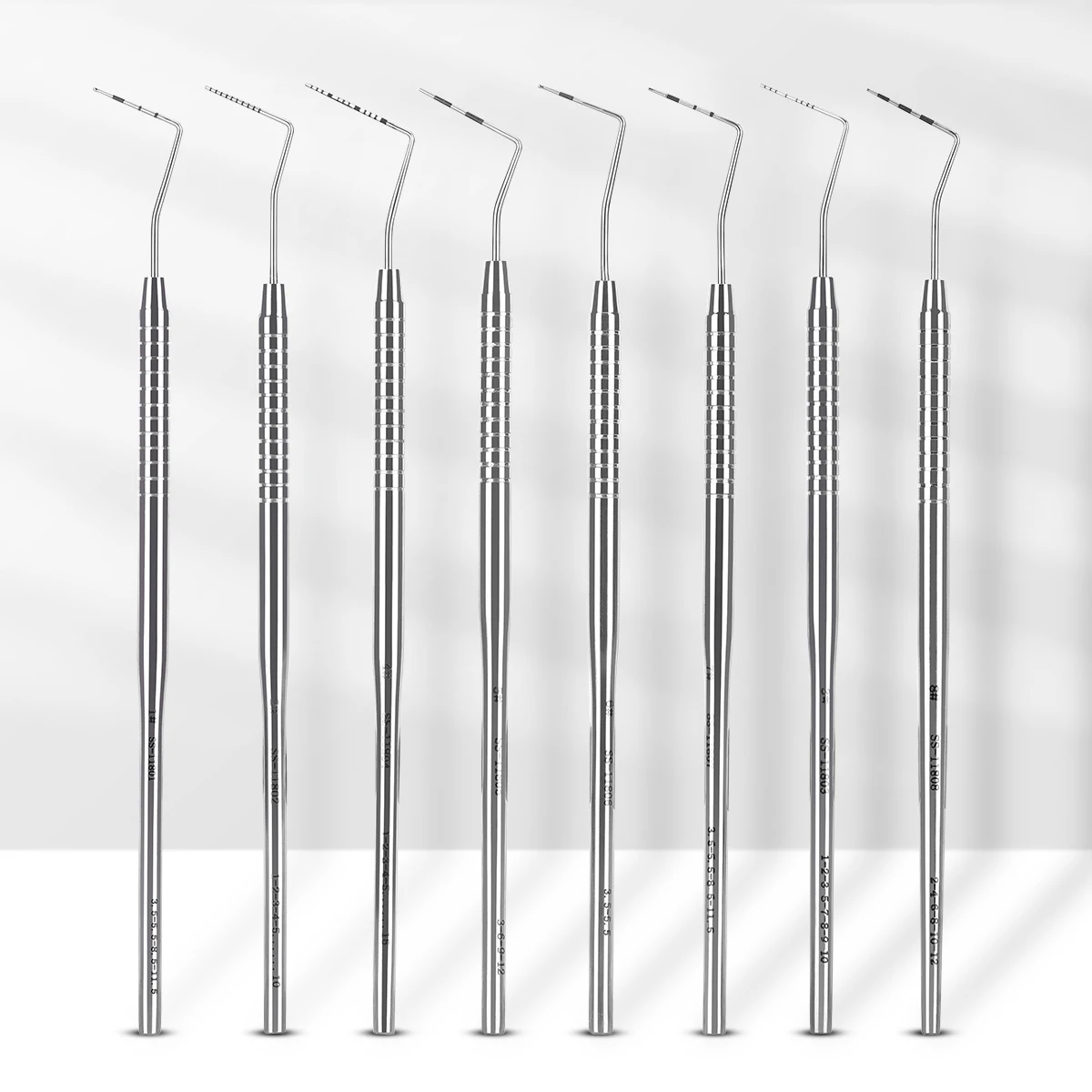 AZDENT 1PC Dental Graduated Periodontal Probe 304 stainless steel Dentist Instrument Endodontic Equipment Probe 16cm with Scale