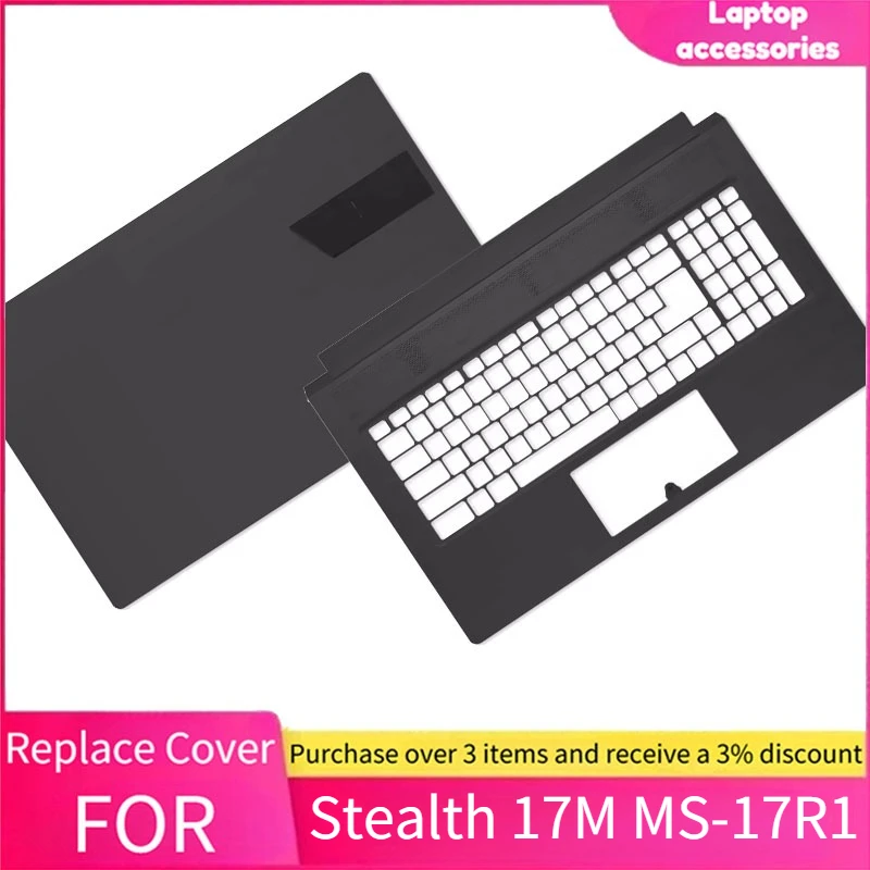 for-msi-stealth-17m-ms-17r1-laptop-screen-back-case-front-bezel-frame-palm-rest-bottom-shell-upper-lower