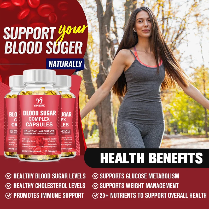 Blood Sugar Complex Capsule Supplement Powerful Antioxidant Protection and Support Immune Functions