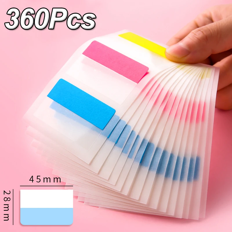 360Pcs Kleurrijke Memoblokjes Memo Pad Memo Sticker Bladwijzers Zelfklevende Bookmark School Kantoor Studenten Briefpapier Leveringen