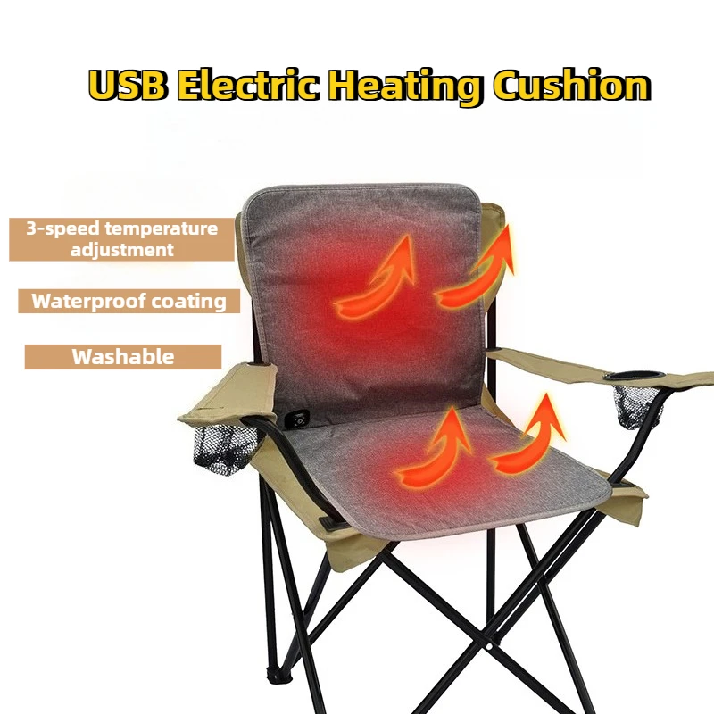 USB Waterproof Heated Seat Cushion Winter 3 Temperature Settings Heating Pad Office Outdoor Car Bed Seat Heating Cushion 90x43cm