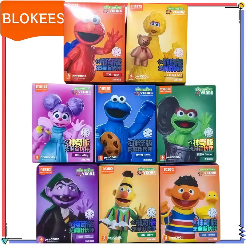 BLOKEES Sesame Street Big Bird Monster Bert Movable Ornaments Cookie Ernie Elmo Boys Girls DIY Puzzle Mobile Assembly Toy Gift