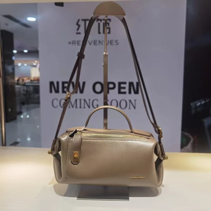 

Omi сумка-подушка из натуральной кожи, женская сумка через плечо Briti Sle, мягкая сумка Lo Bule с застежкой, повседневная сумка небольшого размера