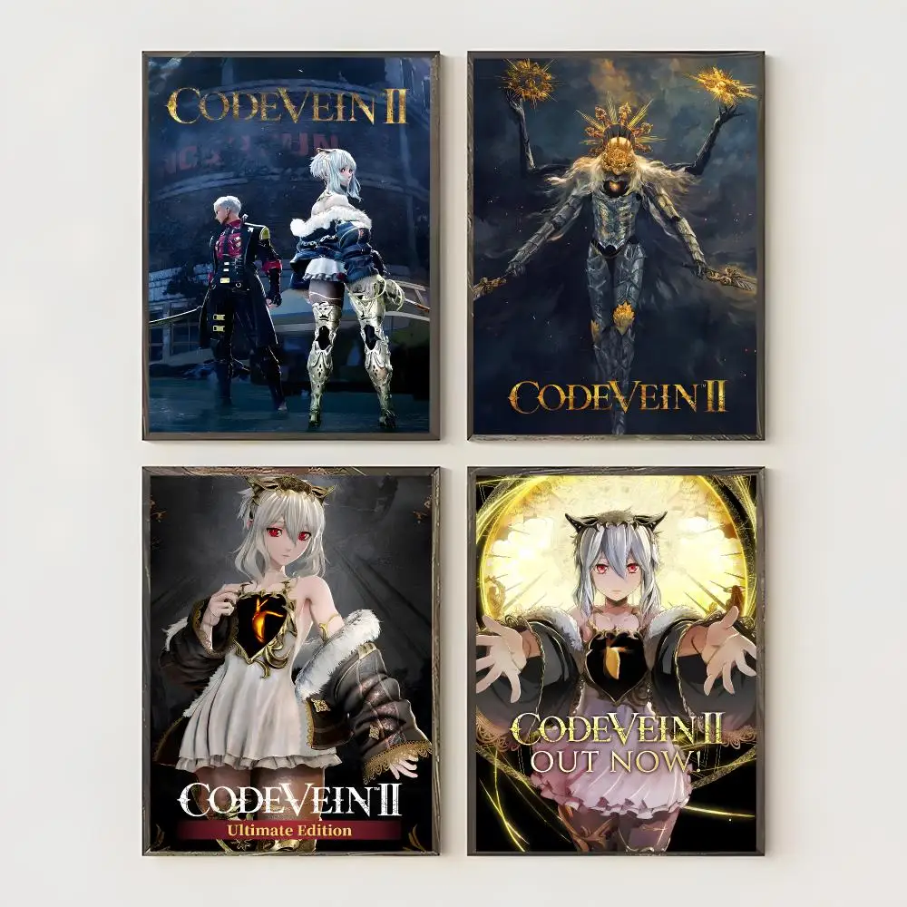 Video Game C-Code Vein 2 Poster Waterproof Canvas Art Wrinkle Free Wall Hanging For Home Living Room Bedroom Decor