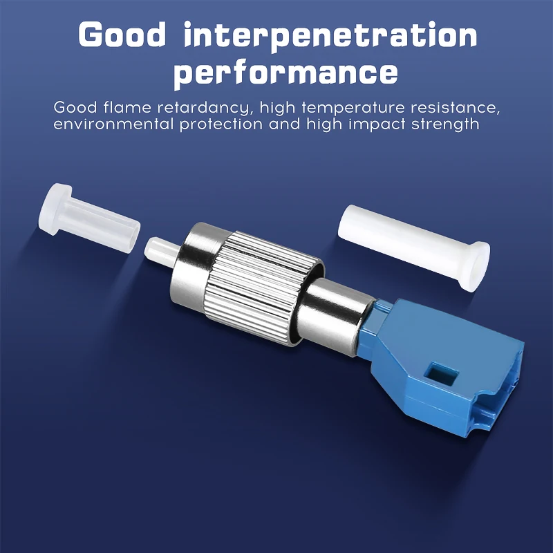 Adaptateur de Fiber optique hybride LC/UPC(femelle) vers FC/UPC(mâle) SM-9/125, connecteur de testeur de Fiber optique, localisateur visuel de défauts