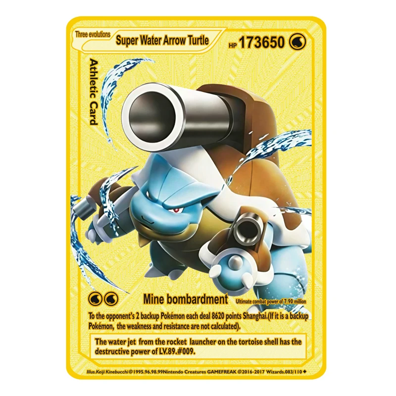 2026 Neue Pokemon Metallkarte 10000 Punkte Arceus Glurak Superkarte Golden Englisch Mewtu Vmax GX EX Weihnachtsgeschenke