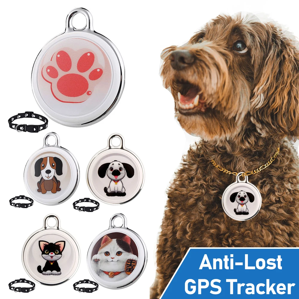 Gps Tracker For Cats Dogs Long Distance Smart Bluetooth Mini Waterproof Gps Tracker Collar For Pets Anti-Lost Android Ios Phone