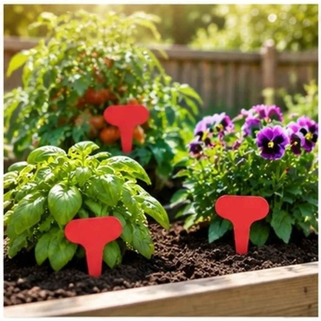200Pcs Plant Label T-Type Plastic Garden Tags Inclined Design Gardening Inserted Cards Nursery Seedling Markers Reusable